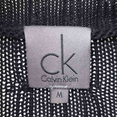 カルバンクライン CALVIN KLEIN コットンニット ジップ カーディガン メンズ import:M