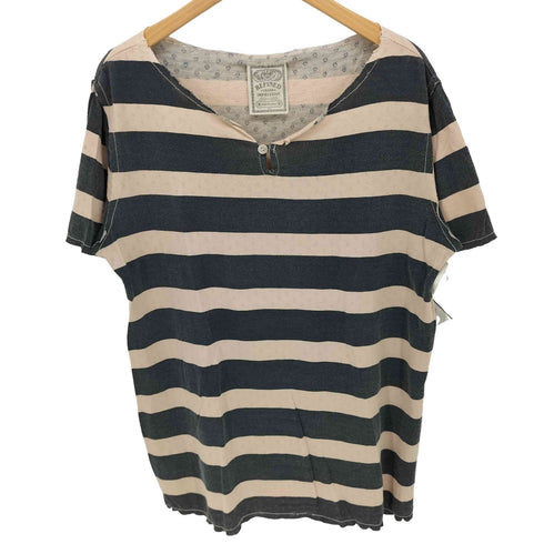 バーンズアウトフィッターズ BARNS OUT FITTERS ヴィンテージ ボーダー ヘンリーネック Tシャツ メンズ 40