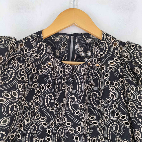 アナイ ANAYI ペイズリーデザイン 刺繍レース ブラウス レディース JPN:38