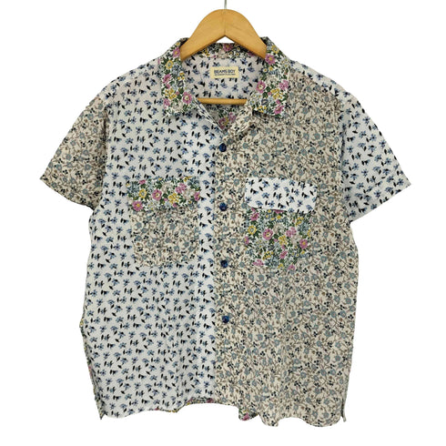 ビームスボーイ BEAMS BOY クレイジー オープンカラー ショートスリーブ シャツ レディース