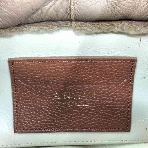 アナイ ANAYI 2WAY エコファー レザー 巾着 ショルダーバッグ レディース