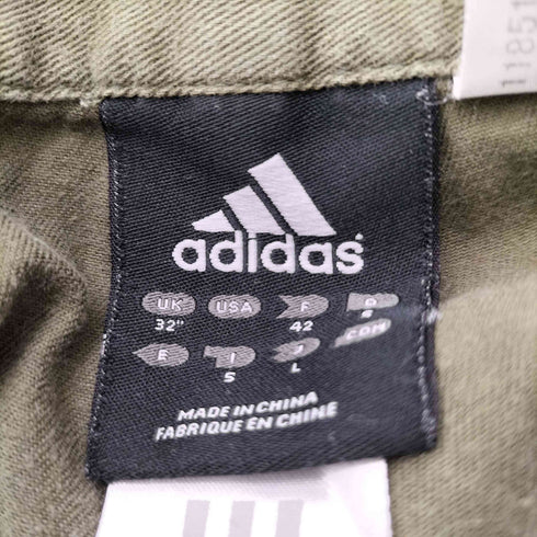 アディダス adidas 00s 万国旗タグ バックビックロゴ プリント 刺繍 ワークパンツ テーパードイージーパンツ メンズ JPN:L