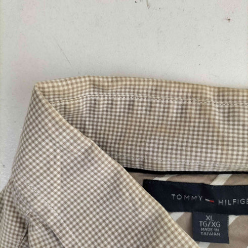 トミーヒルフィガー TOMMY HILFIGER チェック柄 コットン ボタンダウン 長袖シャツ メンズ XL