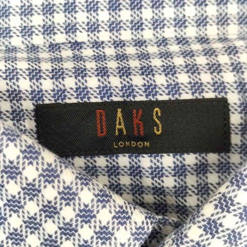 ダックスロンドン DAKS LONDON ロゴ刺繍 ギンガムチェック 長袖 シャツ メンズ JPN:M