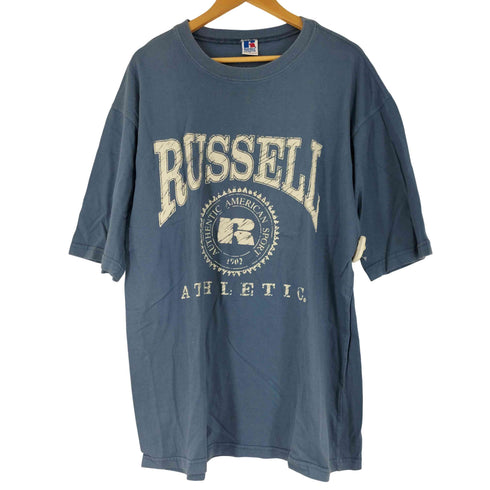 ラッセルアスレチック RUSSELL ATHLETIC 90S エンブレムプリント 半袖 Tシャツ メンズ import:L