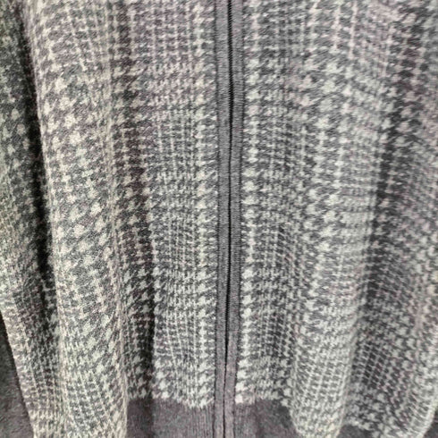 ニーマンマーカス Neiman Marcus 千鳥格子柄 ニットジップアップジャケット メンズ