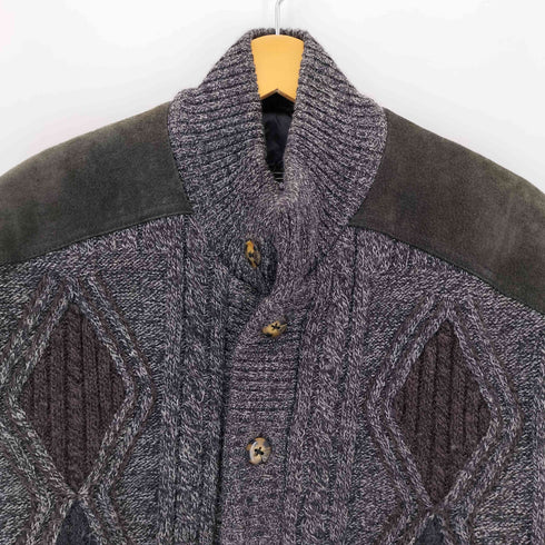 ROMAN RACOW ピッグレザー切替ニットジャケット american casual メンズ JPN:M
