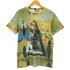 総柄 アート 半袖 Tシャツ メンズ M