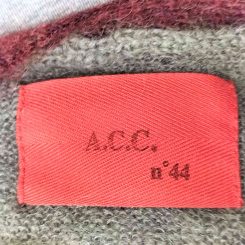 n°44 A.C.C. モヘア混 ボーダーカーディガン メンズ FREE