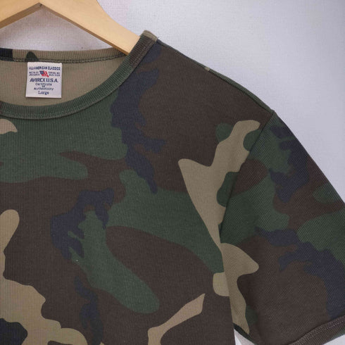 アヴィレックス AVIREX DAILY RIB SHORT SLEEVE CREW NECK T-SHIRT CAMOUFLAGE メンズ JPN:L