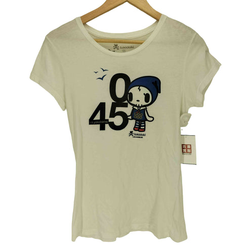 tokidoki USA製 yokohama 045 キャラクタープリント 半袖Tシャツ レディース import:M