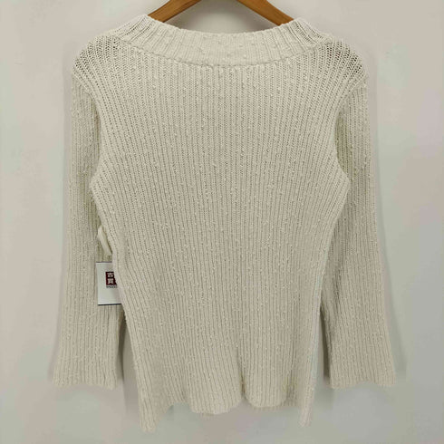 アニエスベー agnes b. 80-90S フランス製 ノットヤーン Vネック コットン ニット レディース JPN:1