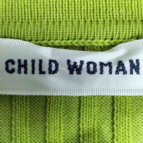 チャイルドウーマン My Fav. CHILD WOMAN ワイドリブ 衿付きカーディガン レディース FREE