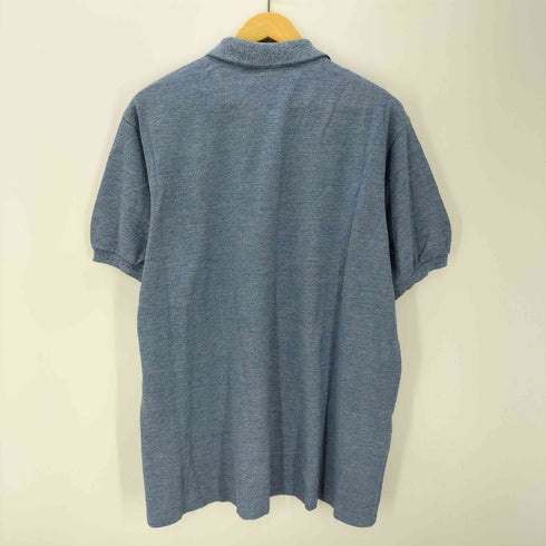 シュミーズラコステ CHEMISE LACOSTE 70~80s MADE IN FRANCE フランス製 霜降り 鹿の子 ロゴ 刺繍 半袖 ポロシャツ メンズ import:L