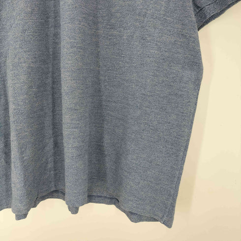 シュミーズラコステ CHEMISE LACOSTE 70~80s MADE IN FRANCE フランス製 霜降り 鹿の子 ロゴ 刺繍 半袖 ポロシャツ メンズ import:L