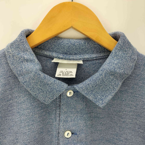 シュミーズラコステ CHEMISE LACOSTE 70~80s MADE IN FRANCE フランス製 霜降り 鹿の子 ロゴ 刺繍 半袖 ポロシャツ メンズ import:L