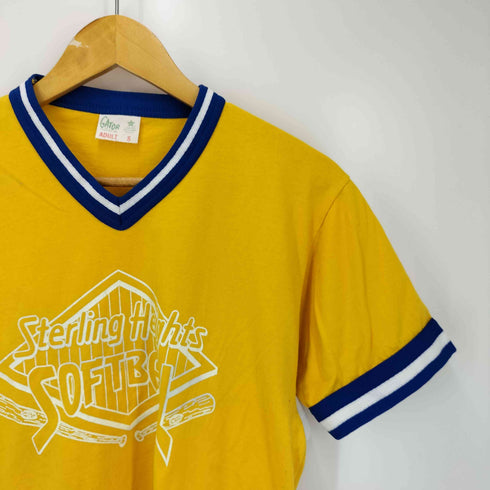 GATOR 80-90S USA製 ナンバリング リンガー Vネック S/S Tシャツ メンズ import:S