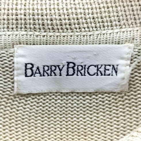 バリーブリッケン BARRY BRICKEN 香港製 シルクニット 長袖ポロシャツ メンズ L