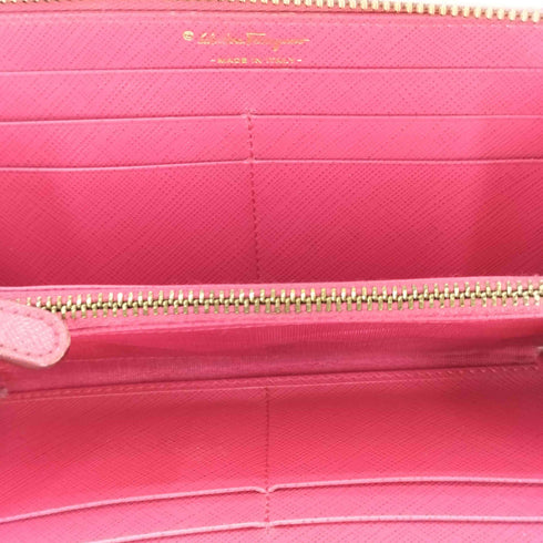 サルヴァトーレフェラガモ Salvatore Ferragamo L字ファスナー レザー ヴァラリボン レディース