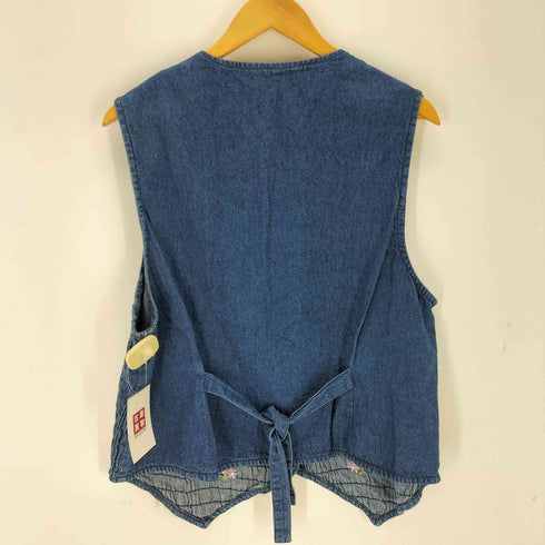 Bobbie Brooks ボビーブルックス 刺繍入り デニムベスト レディース 34/36