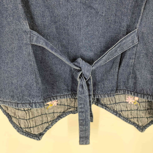 Bobbie Brooks ボビーブルックス 刺繍入り デニムベスト レディース 34/36