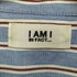 アイアムアイインファクト I am I in fact... ストライプ リボン 比翼 半袖 シャツ レディース F