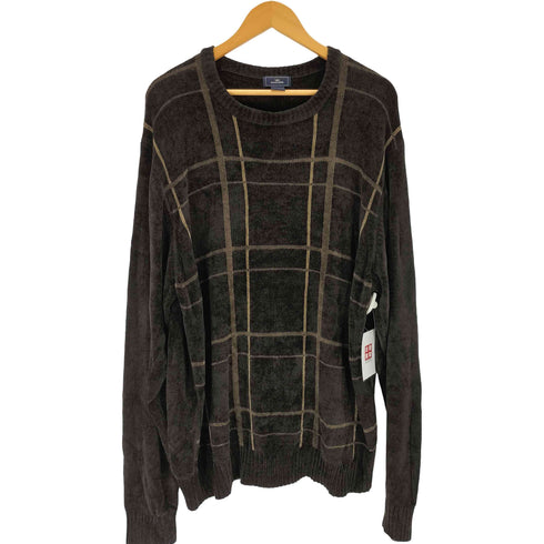 ドッカーズ DOCKERS チェック柄 レーヨン混アクリルニットセーター メンズ XL