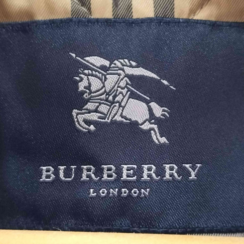 バーバリーロンドン BURBERRY LONDON ソフリナシャル 裏ノバチェック ライナー付き スエードタッチ スタンドカラーコート メンズ L