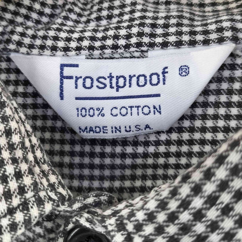 フロストプルーフ FROSTPROOF 70S-80S USA製 千鳥格子 フラップ ポケット シャツ メンズ
