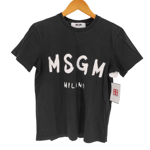 エムエスジーエム MSGM ブラッシュロゴ半袖Tシャツ レディース import:S