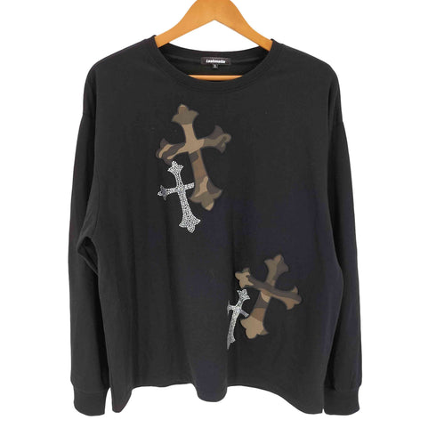 Leahmatin リアマティン クロスモチーフ 長袖Tシャツ メンズ 3L