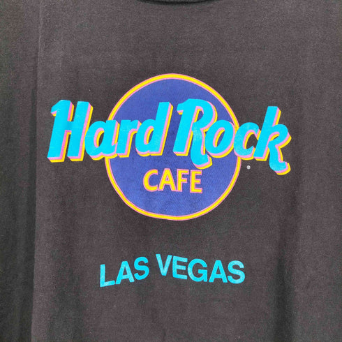 ハードロックカフェ Hard Rock Cafe USA製 袖裾シングル ロゴプリント LAS VEGAS 半袖 Tシャツ メンズ XL
