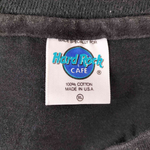 ハードロックカフェ Hard Rock Cafe USA製 袖裾シングル ロゴプリント LAS VEGAS 半袖 Tシャツ メンズ XL