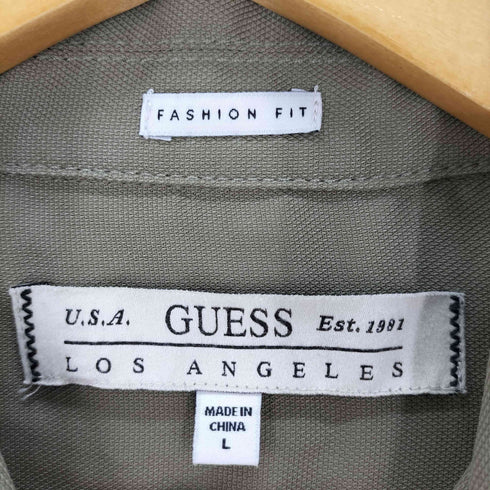 ゲス GUESS LS FLUID SAFARI SHACKET サファリジャケット メンズ L