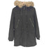 ザラ ZARA Y2k モッズコート ファーフード ヒョウ柄 レディース import:L