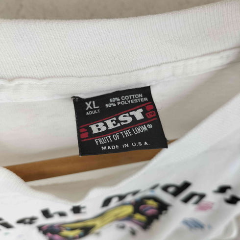 フルーツオブザルーム FRUIT OF THE LOOM 90S USA製 Midnight Madness 5k 月 プリント シングルステッチ 長袖 イベント Tシャツ メンズ XL