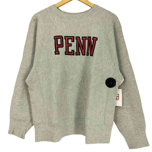 チャンピオン Champion 80S USA製 トリコタグ後期 カレッジロゴ REVERSE WEAVE リバースウィーブクルーネックスウェット メンズ import:L