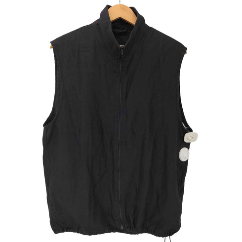 コモリ COMOLI 26SS canapa vest カナパ ベスト ririジップ リネン 100% ブラック メンズ JPN:3