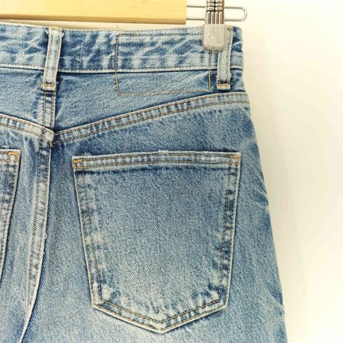 ザラ ZARA ダメージストレートデニム レディース 34