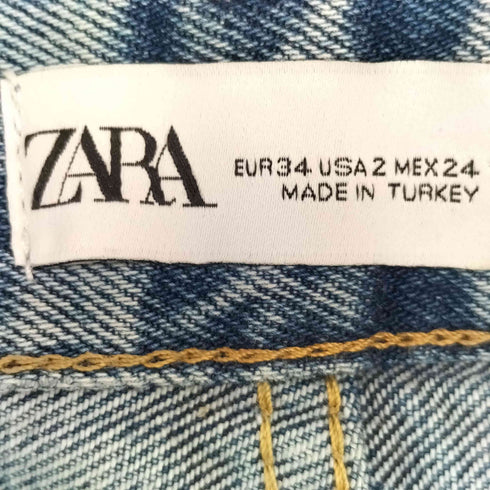 ザラ ZARA ダメージストレートデニム レディース 34