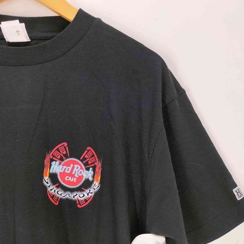 ハードロックカフェ Hard Rock Cafe 両面 プリント ロゴ S/S クルーネック Tシャツ SINGAPORE メンズ JPN:L