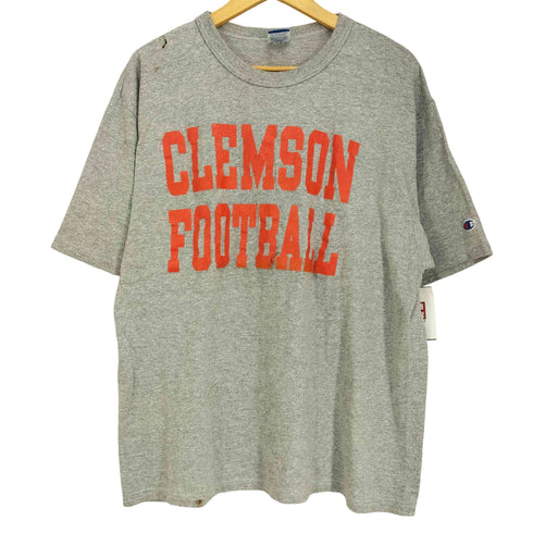 チャンピオン Champion 90S USA製 CLEMSON FOOTBALL アメリカンフットボールチーム 半袖 Tシャツ メンズ import:XL