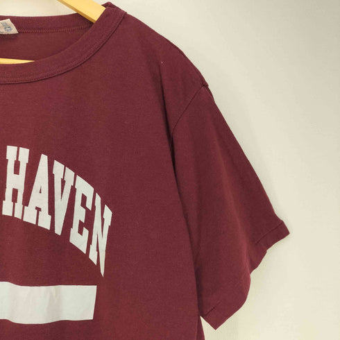 チャンピオン Champion 80S USA製 NORTH HAVEN ノースヘブン トリコタグ ベースボール プリント 半袖Tシャツ メンズ import:XL