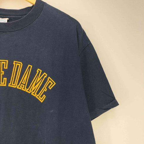 チャンピオン Champion 80S USA製 NOTRE DAME ノートルダム トリコタグ プリント 半袖Tシャツ メンズ import:XL