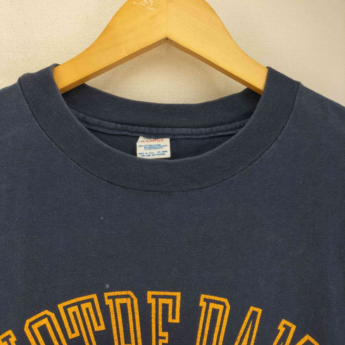 チャンピオン Champion 80S USA製 NOTRE DAME ノートルダム トリコタグ プリント 半袖Tシャツ メンズ import:XL