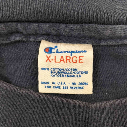 チャンピオン Champion 80S USA製 NOTRE DAME ノートルダム トリコタグ プリント 半袖Tシャツ メンズ import:XL