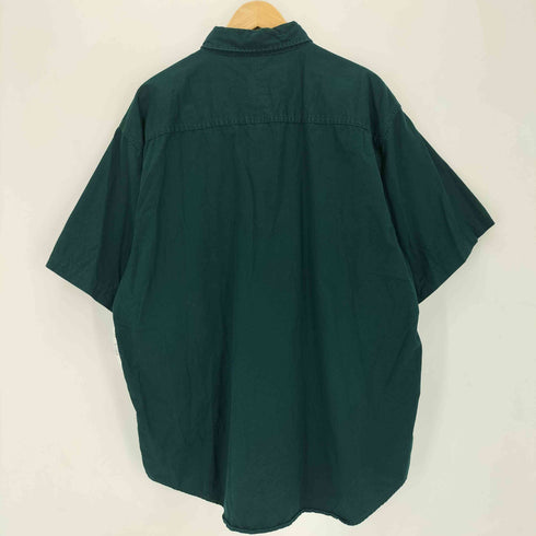 ポートアンドカンパニー PORT and COMPANY 企業刺繍 ボタンダウンコットン半袖シャツ メンズ import:L