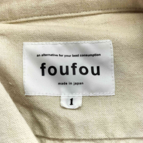 フーフー FOUFOU 軽井沢の夏 -2年目- コットン リネン 開襟 シャツ メンズ JPN:1