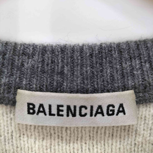 バレンシアガ BALENCIAGA ロゴ 総柄 ウール ニット メンズ import:S
