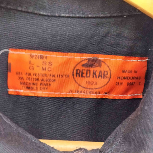 レッドキャップ RED KAP フロント ロゴ S/S ワーク シャツ メンズ import:L